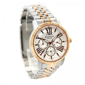 Bonia BNB10441-2613 Silver Rosegold White